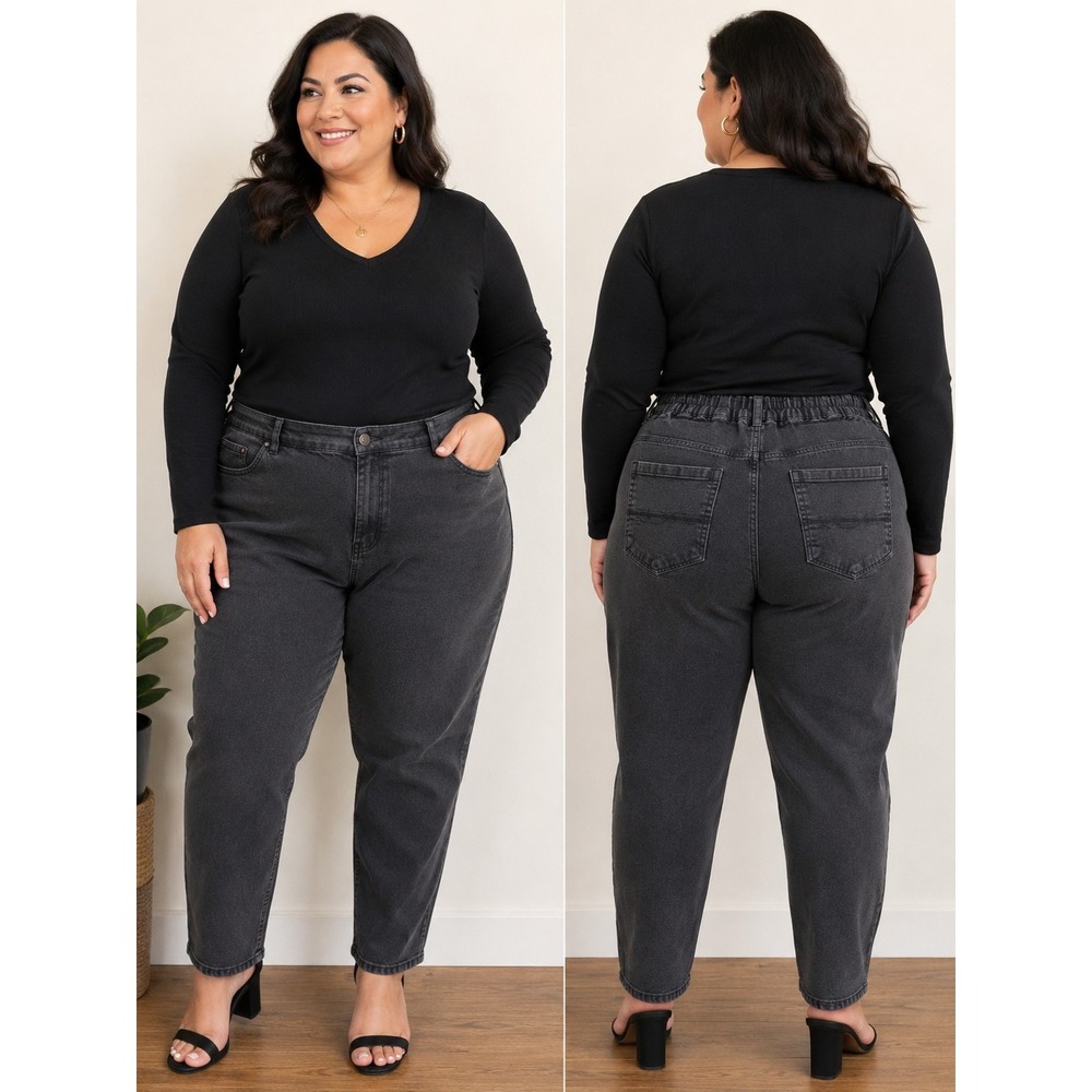 Catherines Jeans, Right Fit Curvy 24W Petite Black